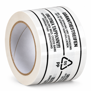 NASTRO ADESIVO PLP STRISCIA DI GARANZIA 75X132MTL
